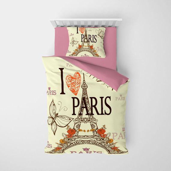 MonoHome Paris 3D Pamuk Saten Tek Kişilik Nevresim Takımı - fotoğraf 3