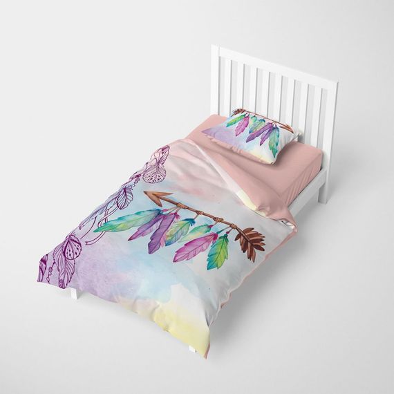 طقم غطاء لحاف مفرد من الساتان القطني ثلاثي الأبعاد للنوم MonoHome - صورة 2