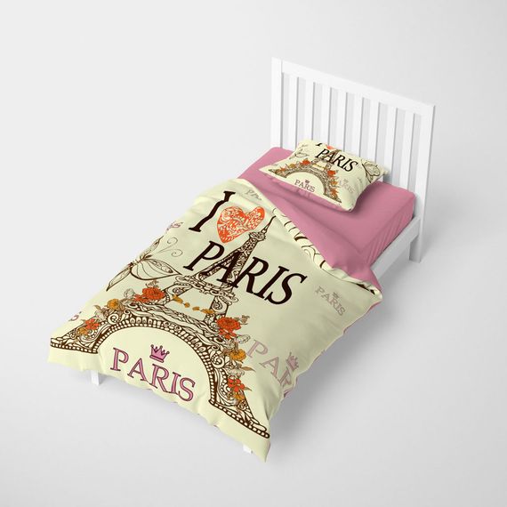 MonoHome Paris 3D Pamuk Saten Tek Kişilik Nevresim Takımı - fotoğraf 2