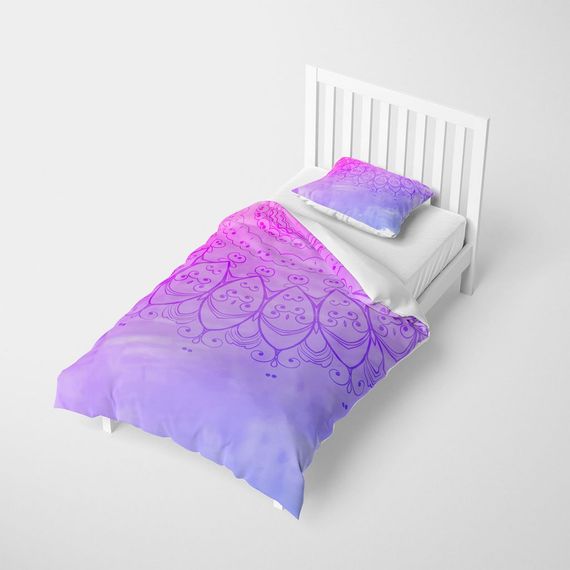 MonoHome Violet 3D Cotton Satin Single Duvet Cover Set - photo 2
