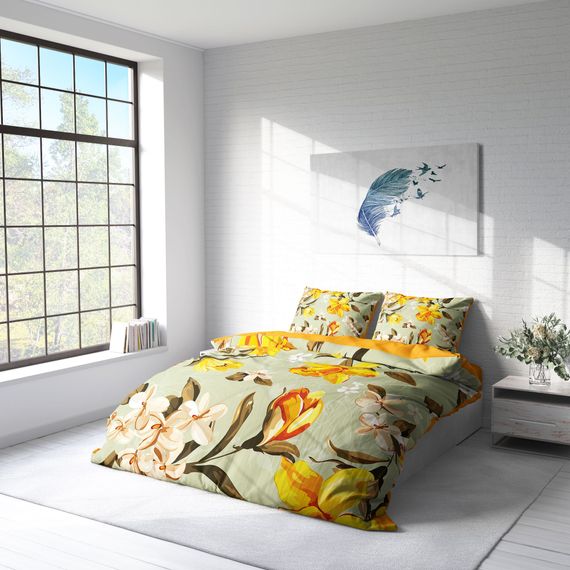 MonoHome Lily 3D Cotton Satin Double Duvet Cover Set - photo 2
