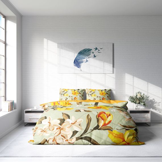 MonoHome Lily 3D Cotton Satin Double Duvet Cover Set - photo 3