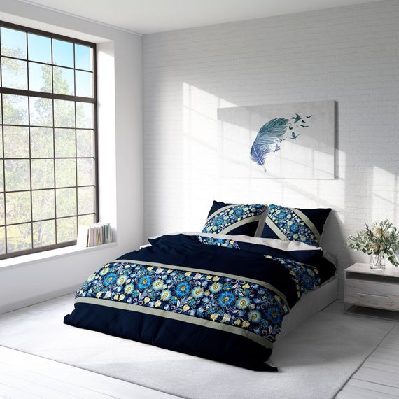 Комплект постільної білизни MonoHome Secret 3D з бавовняного атласу для двоспального ліжка з яскравими принтами та високоякісною тканиною - фото 2