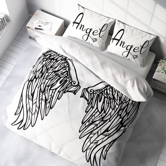 MonoHome Wing 3D Cotton Satin Double Duvet Cover Set - photo 1