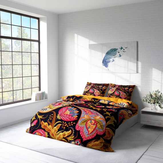 MonoHome Indian 3D Cotton Satin Double Duvet Cover Set - photo 2