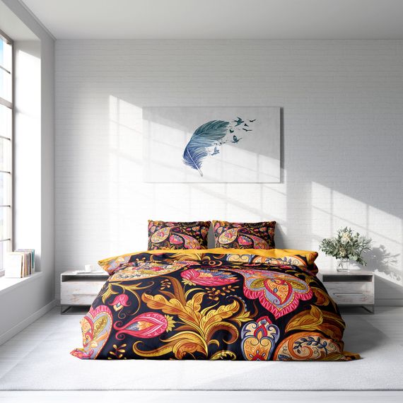 MonoHome Indian 3D Cotton Satin Double Duvet Cover Set - photo 3