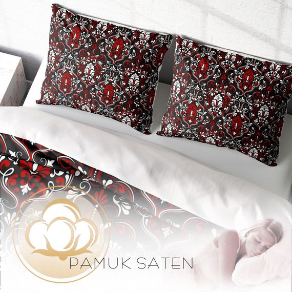 MonoHome Damask 3D Cotton Satin Double Duvet Cover Set - photo 4