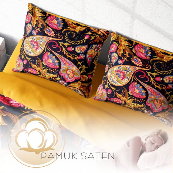 MonoHome Indian 3D Cotton Satin Double Duvet Cover Set - photo 4