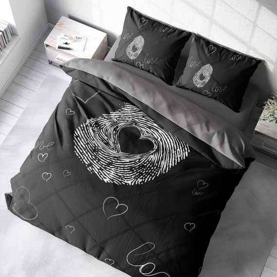 Комплект постельного белья MonoHome Sign 3D из хлопкового сатина, двуспальный, с подушками, 200x220 см, цифровая печать, яркие цвета, мягкий и прочный материал - фото 1