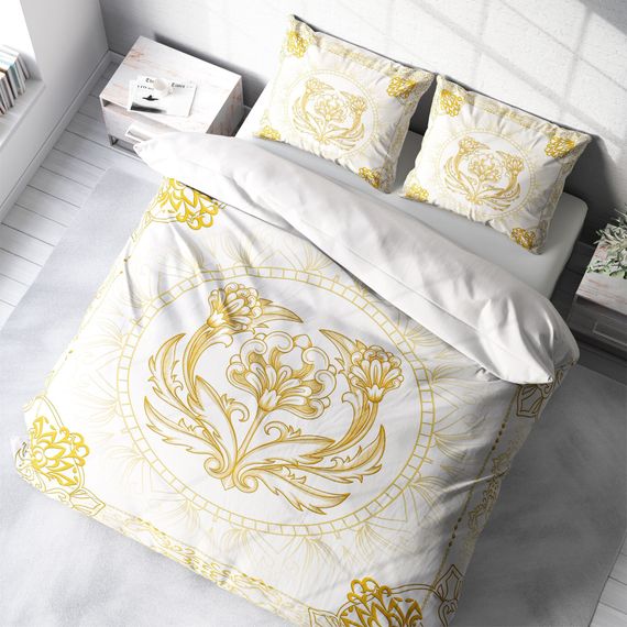 MonoHome Osmanlı I 3D Pamuk Saten Çift Kişilik Nevresim Takımı - fotoğraf 1