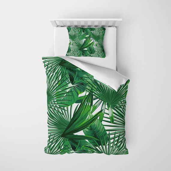 MonoHome Palmiye 3D Pamuk Saten Tek Kişilik Nevresim Takımı - fotoğraf 3