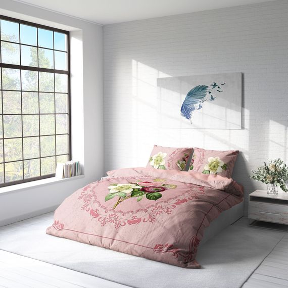 Monohome Damask Rose 3D Cotton Satin Double Duvet Cover Set - photo 2