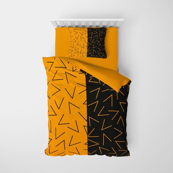 Набір односпального постільної білизни MonoHome Gold Sembol 3D: бавовняний сатин, живі кольори, розмір 160x220 см, преміум якість для комфортного сну - фото 3