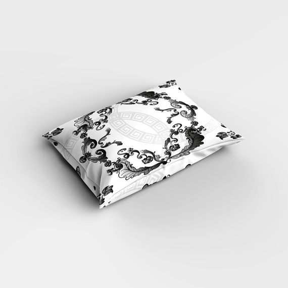 MonoHome Silver طقم غطاء لحاف مفرد من الساتان القطني ثلاثي الأبعاد من Baroq - صورة 4