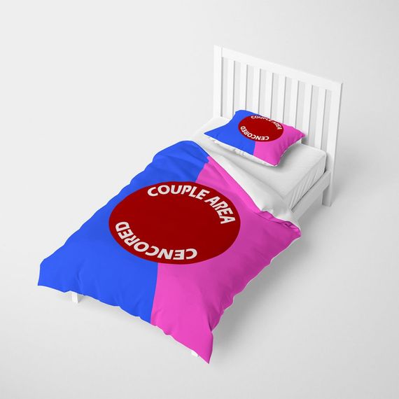 Monohome Couple Area 3D Pamuk Saten Tek Kişilik Nevresim Takımı - fotoğraf 2