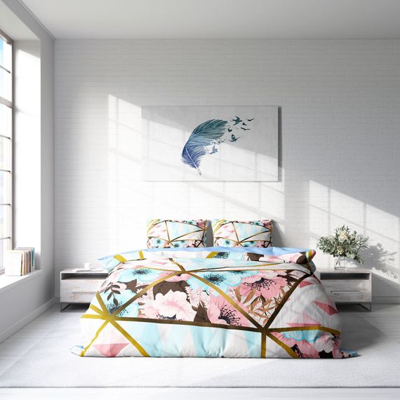 Monohome GoldLine 3D Cotton Satin Double Duvet Cover Set - photo 3