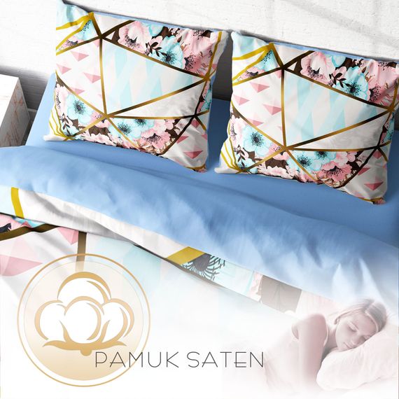 Monohome GoldLine 3D Cotton Satin Double Duvet Cover Set - photo 4