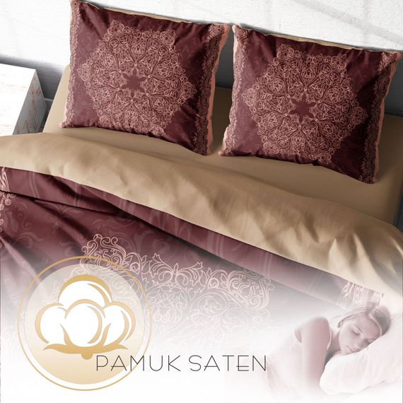 Monohome Browny 3D Pamuk Saten Çift Kişilik Nevresim Takımı - fotoğraf 4