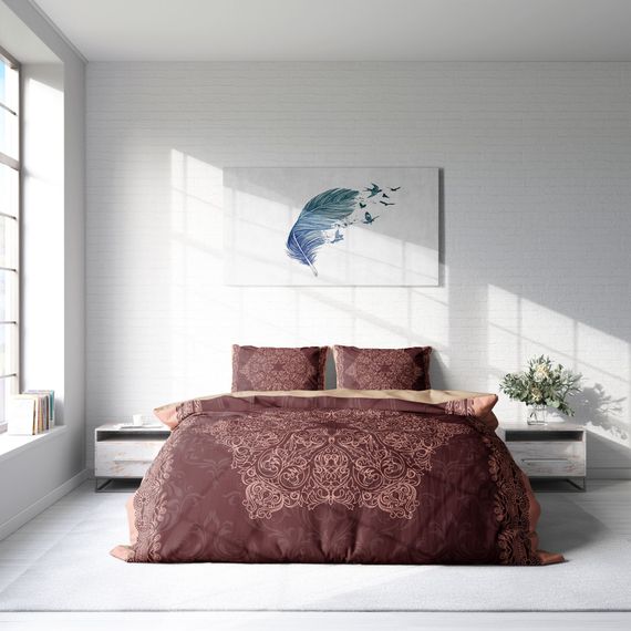 Monohome Browny 3D Pamuk Saten Çift Kişilik Nevresim Takımı - fotoğraf 3