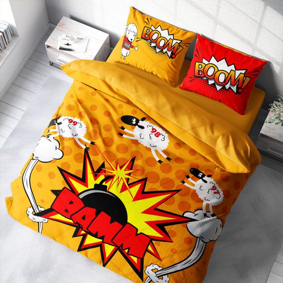 Monohome Sheep 3D Cotton Satin Double Duvet Cover Set - photo 1