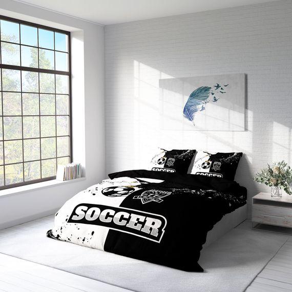 Monohome Black & White 3D Pamuk Saten Çift Kişilik Nevresim Takım - fotoğraf 2