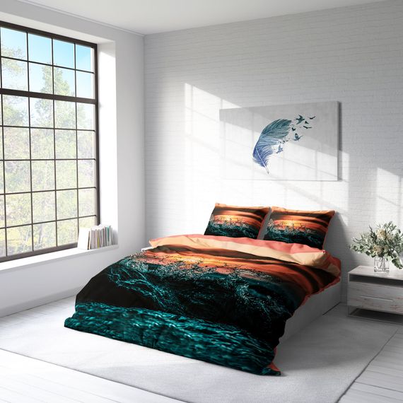 Monohome Marine 3D Cotton Satin Double Duvet Cover Set - photo 2