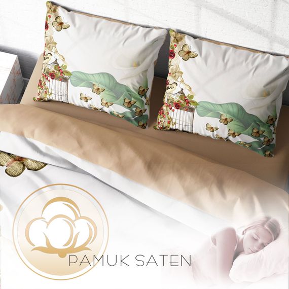 طقم غطاء لحاف مزدوج من الساتان القطني أحادي المنزل باتشاتز ثلاثي الأبعاد - صورة 4