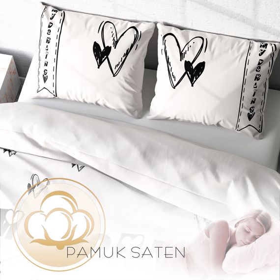 Комплект постельного белья Monohome Darling 3D из сатина с двуспальным покрывалом 200x220 см, яркая цифровая печать, мягкая ткань, 100% органический хлопок - фото 4