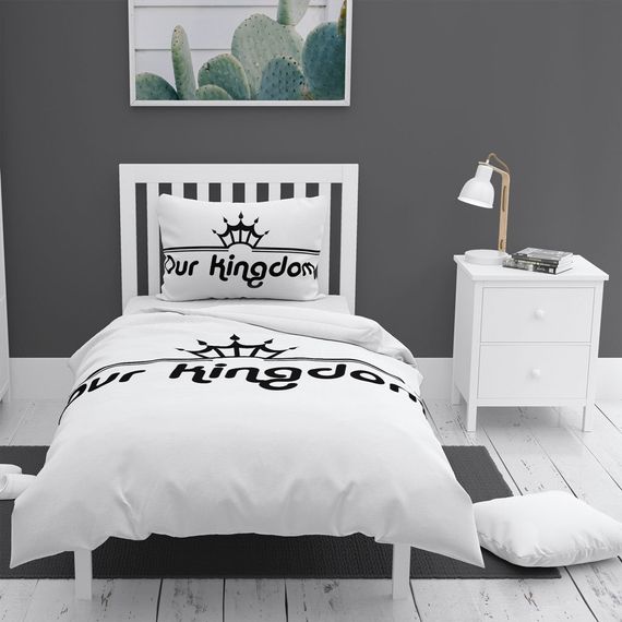 Monohome Kingdom Room 3D Cotton Satin Single Duvet Cover Set - photo 1