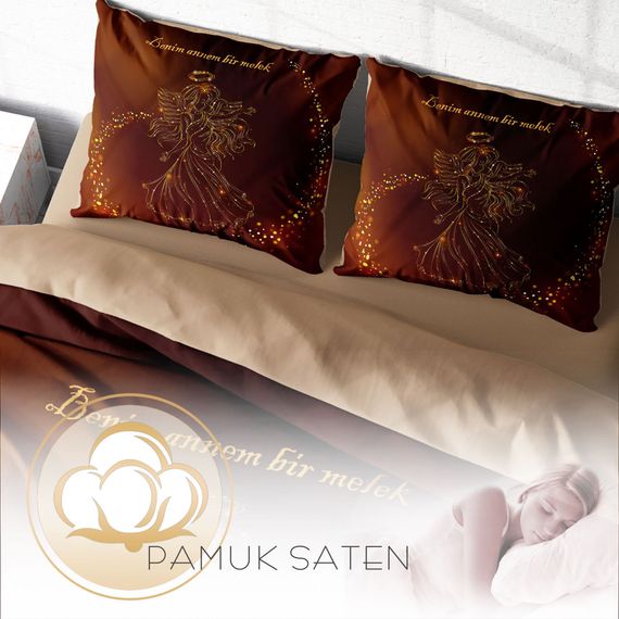 Двосторонній плед Monohome "День матері III" 3D з бавовняного сатину, 200x220 см, живі кольори, з гарантією якості 24 місяці - фото 4