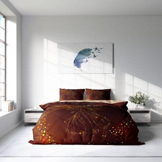 Двосторонній плед Monohome "День матері III" 3D з бавовняного сатину, 200x220 см, живі кольори, з гарантією якості 24 місяці - фото 3