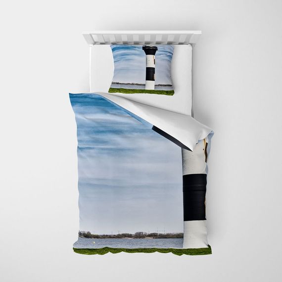 MonoHome Deniz Feneri 3D Pamuk Saten Tek Kişilik Nevresim Takımı - fotoğraf 3