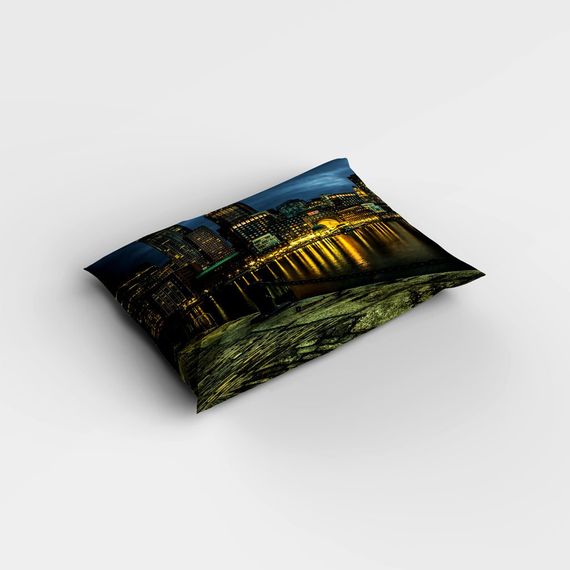 Набір постільної білизни MonoHome Dark City 3D з бавовняного сатину, односпальний, 160x220 см, яскраві кольори, висока якість, легкість в догляді - фото 4