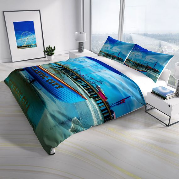 Набір подушок для двоспального ліжка PerlaSera Atlanta 3D з бавовняного сатину 200x220 см, живі кольори, спеціальне плетіння для комфортного сну - фото 1