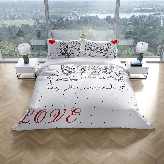 PerlaSera Angel 3D Cotton Satin Double Duvet Cover Set - photo 2