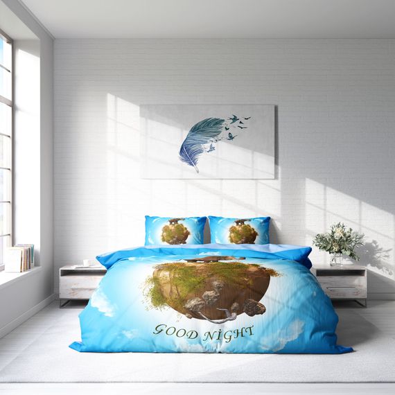 MonoHome Fil Dünyası 3D Pamuk Saten Çift Kişilik Nevresim Takımı - fotoğraf 3