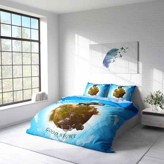 MonoHome Fil Dünyası 3D Pamuk Saten Çift Kişilik Nevresim Takımı - fotoğraf 2