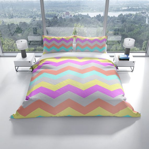 Комплект постільної білизни Cattleya Wave 3D з бавовняного сатину, двоспальний, 200x220 см, живі кольори, гарантована якість та комфортний сон - фото 2