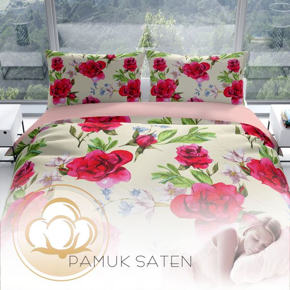 Набор постельного белья PerlaSera Aqua 3D из сатина, двуспальный, размеры 200x220 см, с ярким цифровым принтом, включая 2 наволочки 50x70 см - фото 4