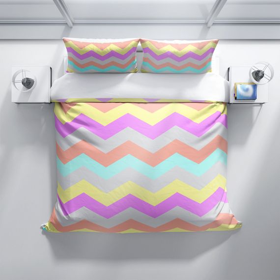 Комплект постільної білизни Cattleya Wave 3D з бавовняного сатину, двоспальний, 200x220 см, живі кольори, гарантована якість та комфортний сон - фото 3