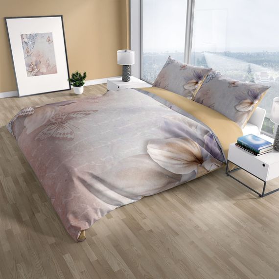 Комплект постільної білизни PerlaSera Mariposa 3D з бавовняного сатину, двоспальний, насичені кольори, 200x220 см, з подушками 50x70 см - фото 1