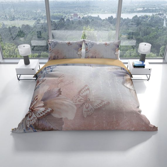 Комплект постільної білизни PerlaSera Mariposa 3D з бавовняного сатину, двоспальний, насичені кольори, 200x220 см, з подушками 50x70 см - фото 2