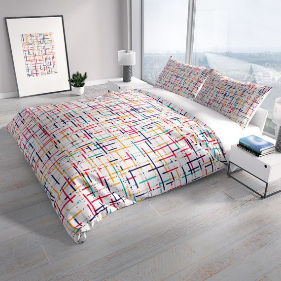 PerlaSera Colorful 3D Cotton Satin Double Duvet Cover Set - photo 1