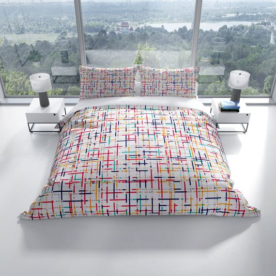 PerlaSera Colorful 3D Cotton Satin Double Duvet Cover Set - photo 2