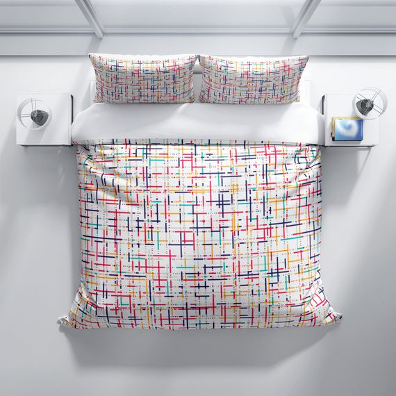 PerlaSera Colorful 3D Cotton Satin Double Duvet Cover Set - photo 3