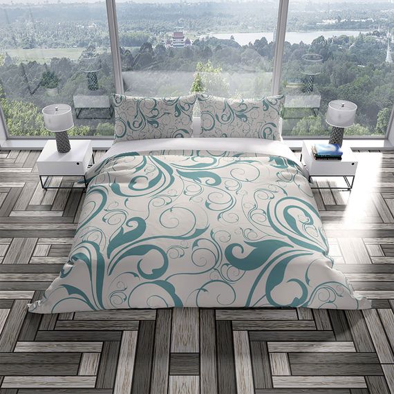 Комплект постельного белья Cattleya Twigs 3D из хлопкового сатина, двуспальный, 200x220 см, яркие цвета, минимизирует складки, дышащий материал - фото 2