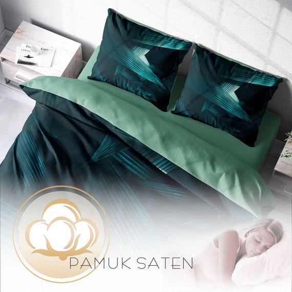 MonoHome Deep Nefti 3D Cotton Satin Double Duvet Cover Set - photo 4