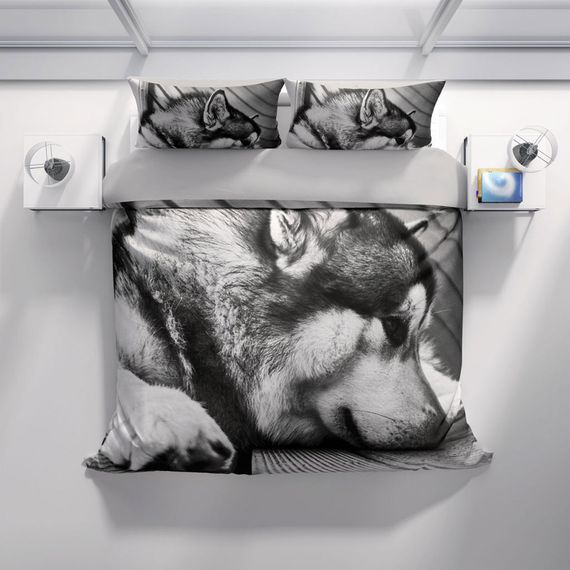 طقم غطاء لحاف مزدوج ساتان قطني ثلاثي الأبعاد من كاتليا ولفي - صورة 3