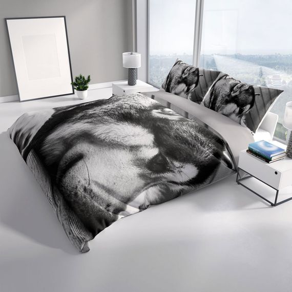 طقم غطاء لحاف مزدوج ساتان قطني ثلاثي الأبعاد من كاتليا ولفي - صورة 1