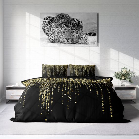 Комплект постільної білизни MonoHome "Зоряна Ніч" 3D, двоспальний, бавовняний сатин, цифровий друк, 200x220 см, якість та комфорт для сну - фото 3